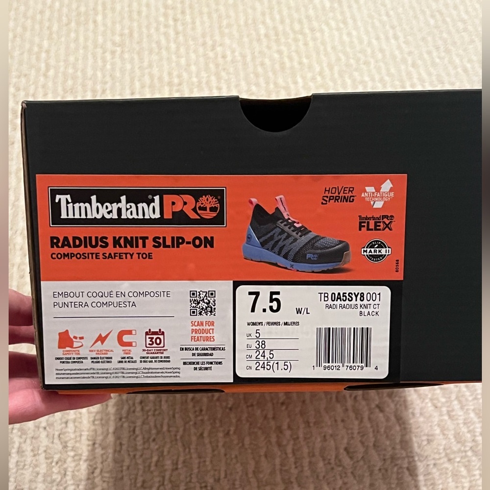 NIB Timberland PRO Radius Knit Slip-On Sneakers Size 7.5 - Picture 4 of 5